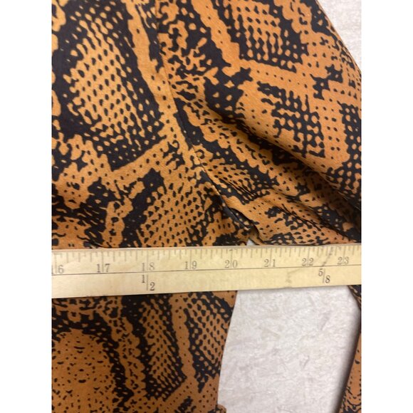 Zara Women's Snakeskin Print Long Sleeve Button Collared Midi Dress Size Large - Picture 7 of 11